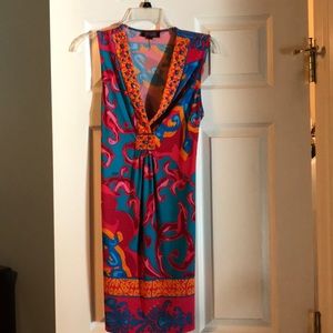 Summer print shift dress